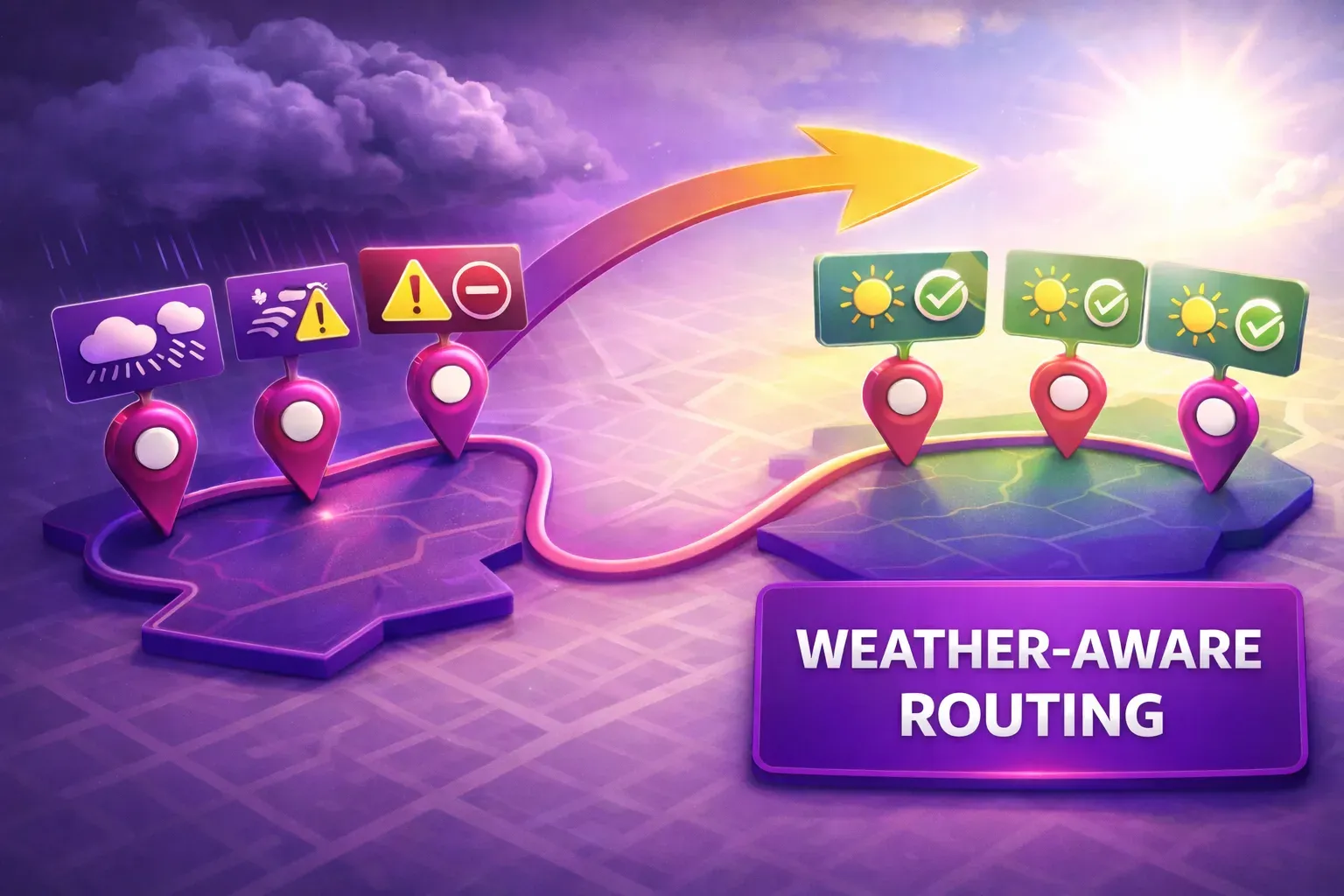 Weather-aware route planning in Mapsly