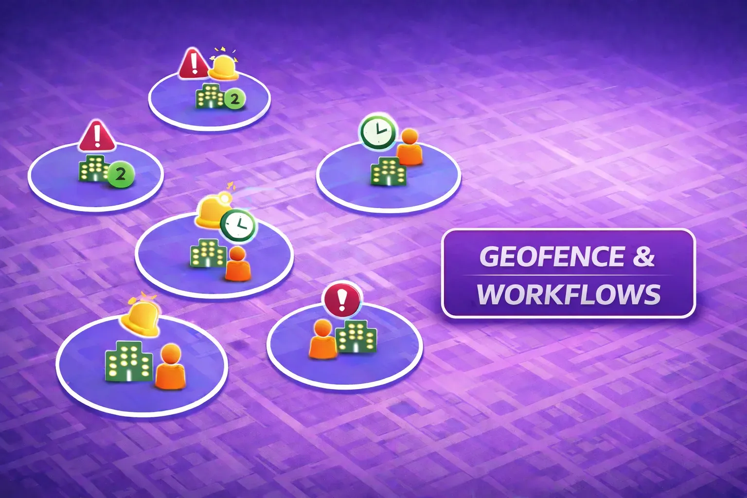 Geofencing and live-triggered CRM workflows in Mapsly
