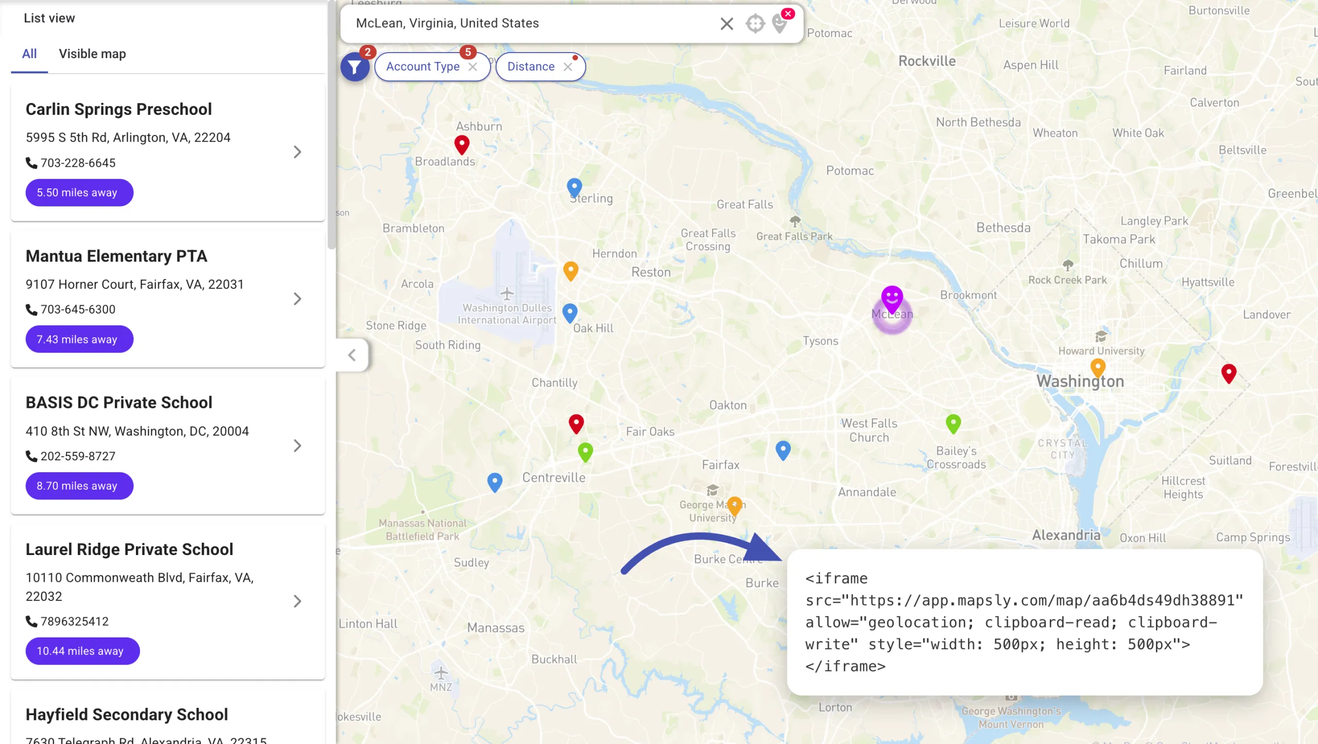 Embed in Mapsly