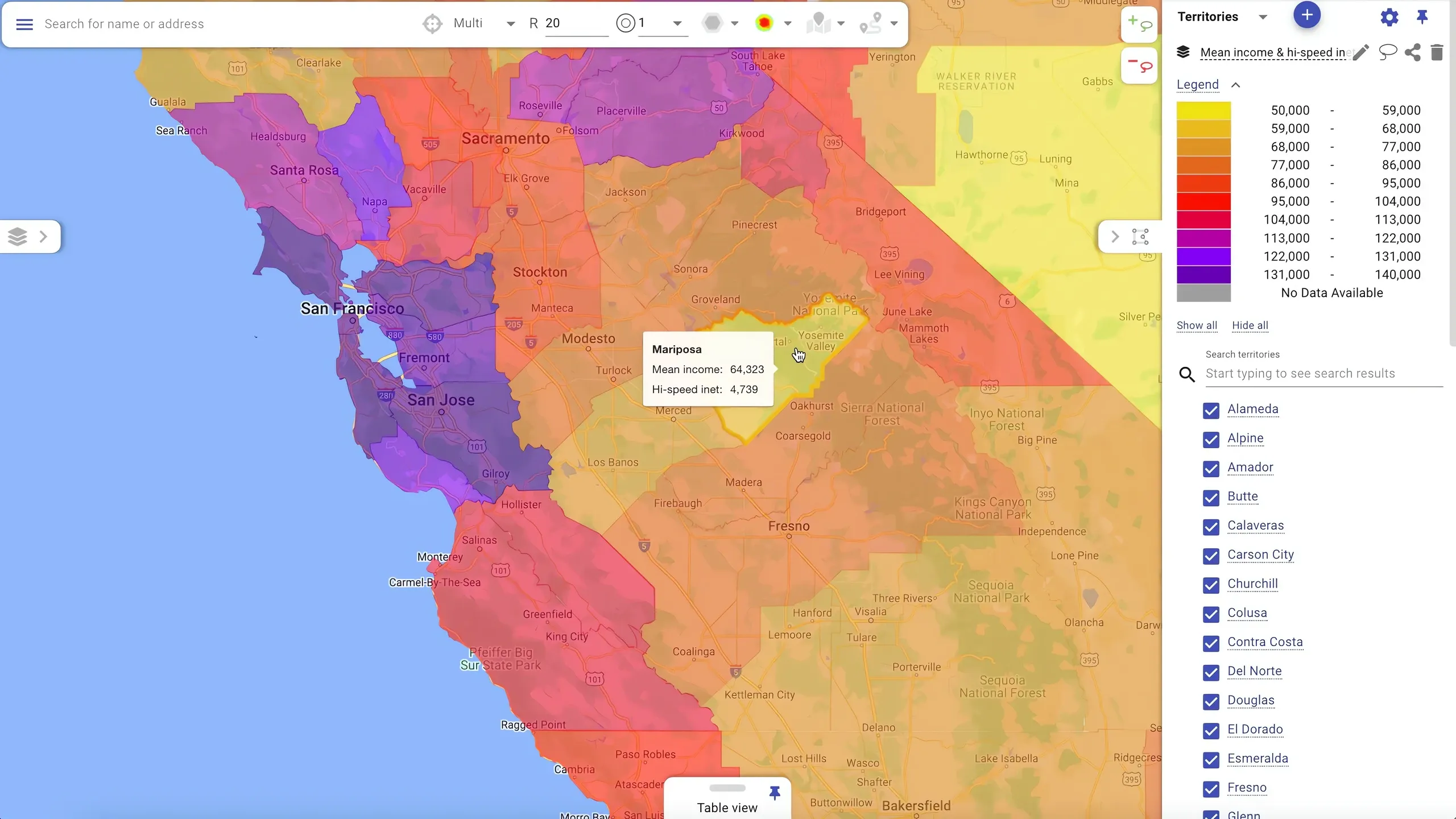 SmartMap in Mapsly